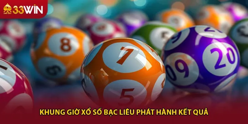 Khung giờ xổ số Bạc Liêu phát hành kết quả