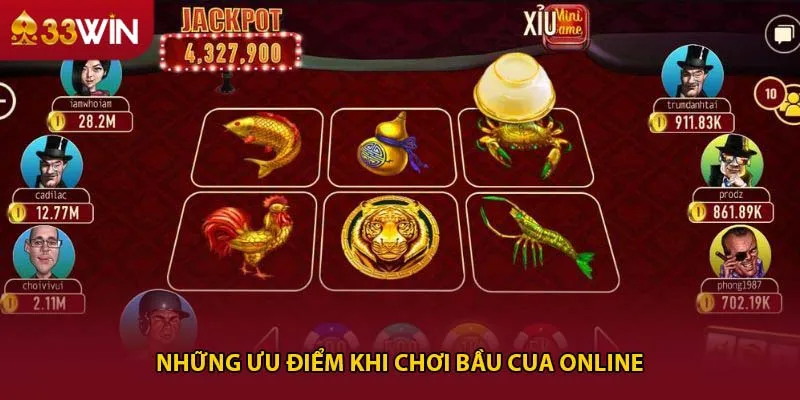 Những ưu điểm khi chơi bầu cua online